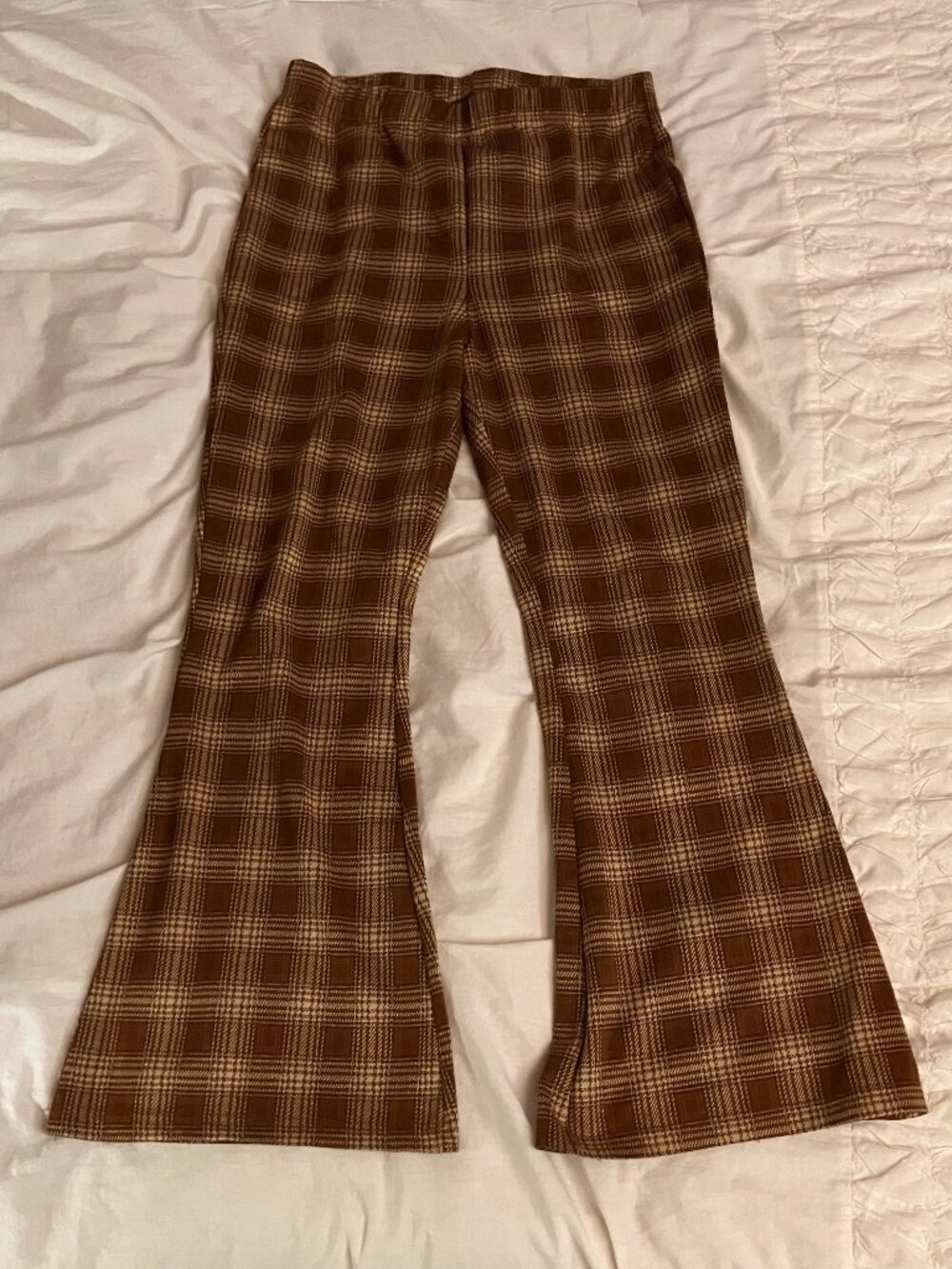 Wild Fable plaid stretch pull on bell bottoms